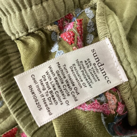 Sundance Buena Vista Embroidered Jogger Green Size S - Picture 5 of 15